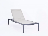 Лежак металлический с матрасом Unopiu Luce алюминий, текстилен, акрил графит, темно-серый, латте Фото 4