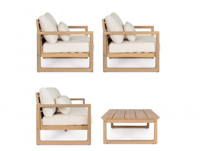 Комплект деревянной лаунж мебели Garden Relax Adrian акация, полиэстер тик Фото 6