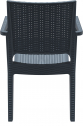 Кресло пластиковое плетеное Siesta Contract Ibiza стеклопластик антрацит Фото 15