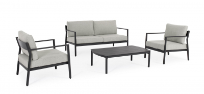 Комплект лаунж мебели Garden Relax Sirius алюминий, полиэстер антрацит Фото 1