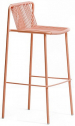 Стул металлический барный PEDRALI Tribeca сталь, ПВХ розовый Фото 1