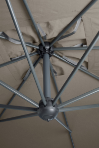 Зонт профессиональный 3х3 м Scolaro Galileo Dark алюминий, акрил антрацит, слоновая кость Фото 7