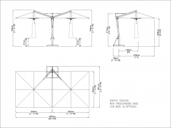 Зонт профессиональный двухкупольный 7х3.45 м-thumbs-Фото3