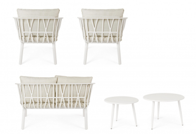 Комплект лаунж мебели Garden Relax Nixie сталь, полипропилен, полиэстер белый Фото 8