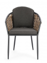 Кресло плетеное с подушками Garden Relax Maribela алюминий, искусственный ротанг, олефин антрацит, темно-серый Фото 4