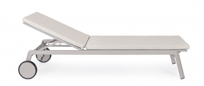 Шезлонг-лежак металлический Garden Relax Jalisco алюминий, текстилен, акрил лунный Фото 9