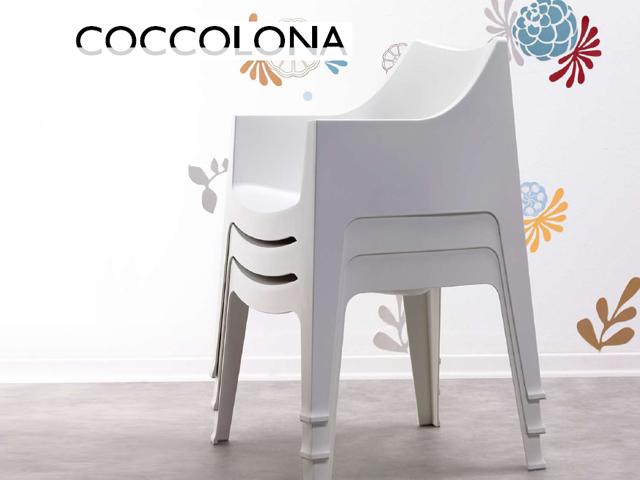 Кресло пластиковое Coccolona, лен