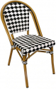Стул под бамбук Tagliamento French Bistro алюминий, искусственный ротанг бамбуковый, белый, черный Фото 3