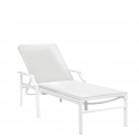 Шезлонг-лежак металлический JANUS et Cie Fiore алюминий, поливинил белый Фото 6