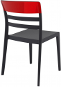 Стул пластиковый Siesta Contract Mone стеклопластик, поликарбонат черный, красный Фото 7