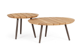 Комплект кофейных столиков BIZZ Talaia сталь, тик ява, натуральный Фото 4