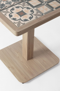 Стол металлический обеденный Garden Relax Kalimera алюминий, сталь, керамика древесный Фото 4