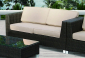 Диван плетеный двухместный JOYGARDEN Malaga алюминий, искусственный ротанг темно-коричневый Фото 1