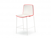 Стул пластиковый барный PEDRALI Tweet металл, стеклопластик белый, красный, белый Фото 5