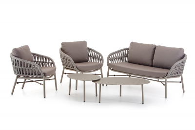 Столик металлический кофейный Grattoni Island алюминий тортора Фото 6