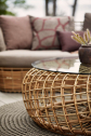Столик кофейный плетеный Cane-line Nest алюминий, полиэтилен, стекло соломенный Фото 4
