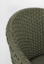 Кресло плетеное барное с подушкой Garden Relax Coachella тик, роуп, олефин натуральный, зеленый Фото 9
