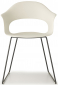 Кресло пластиковое Scab Design Lady B sledge frame сталь, технополимер антрацит, лен Фото 1