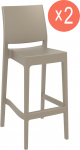 Комплект пластиковых барных стульев Maya Bar 75 Set 2