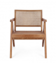 Кресло лаунж деревянное Garden Relax Galia тик, искусственный ротанг натуральный Фото 4
