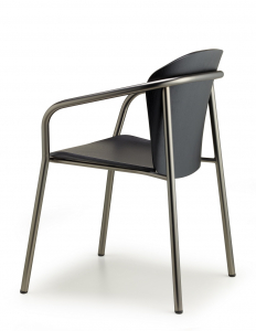 Кресло деревянное Scab Design Finn Metal Wood сталь, ясень черный матовый никель, черный ясень Фото 5