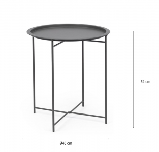 Столик металлический кофейный Garden Relax Austin сталь антрацит Фото 2