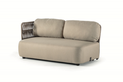 Комплект мягкой мебели Grattoni Soft Modular алюминий, роуп, олефин антрацит, коричневый, тортора Фото 6