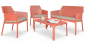 Комплект пластиковой мебели Nardi Net Relax стеклопластик коралловый Фото 4