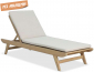 Шезлонг-лежак деревянный с матрасом Tagliamento Eloise акация, ткань песочный Фото 1