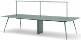 Стол ламинированный с каналом для протяжки проводов PEDRALI Rizz Workstation алюминий, компакт-ламинат HPL зеленый Фото 1