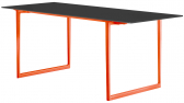 Стол ламинированный PEDRALI Toa алюминий, компакт-ламинат HPL черный, оранжевый Фото 1