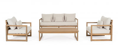Комплект деревянной лаунж мебели Garden Relax Adrian акация, полиэстер тик Фото 3