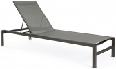 Шезлонг-лежак металлический Garden Relax Konnor алюминий, текстилен антрацит Фото 1