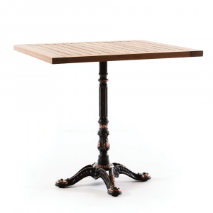 Стол деревянный обеденный WArt Cosmo 80 чугун, ироко Фото 4