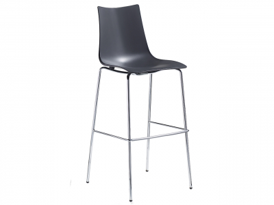 Стул барный пластиковый Scab Design Zebra Technopolymer сталь, технополимер хром, антрацит Фото 5