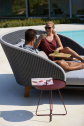 Лаунж-лежак плетеный Cane-line Peacock сталь, тик, полиэтилен, ткань серый, светло-серый Фото 6