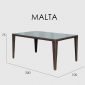 Стол плетеный со стеклом Skyline Design Malta алюминий, искусственный ротанг, закаленное стекло мокка Фото 3