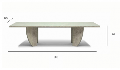 Стол обеденный деревянный SNOC Ralph Ash тик, керамика пепельный Фото 2