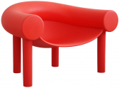 Лаунж-кресло пластиковое Magis Sam Son полиэтилен красный Фото 1