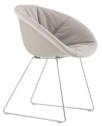 Кресло на полозьях с подушкой PEDRALI Gliss сталь, технополимер, ткань Фото 1