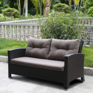 Диван плетеный двухместный Afina AFM-205B Brown/Light brown искусственный ротанг, сталь коричневый Фото 1