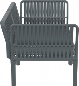 Комплект пластиковой мебели Siesta Contract Portofino Lounge стеклопластик, полипропилен, полиэстер темно-серый, темно-серый Фото 20