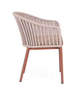 Кресло плетеное с подушкой Garden Relax Salines алюминий, роуп, олефин медный Фото 5