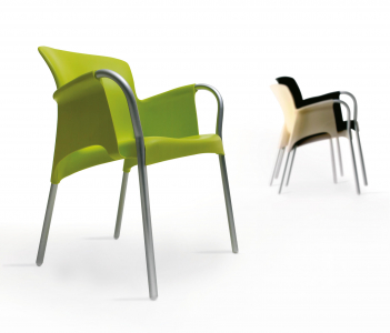 Кресло пластиковое Resol Oh armchair алюминий, полипропилен слоновая кость Фото 2