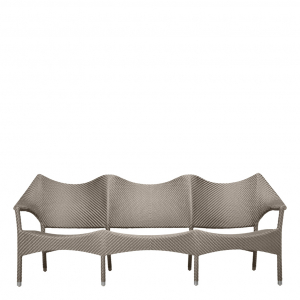 Диван трехместный плетеный JANUS et Cie Amari алюминий, искусственный ротанг палладиевый саржевый Фото 5