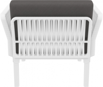 Кресло пластиковое с подушками Siesta Contract Portofino Lounge стеклопластик, полипропилен, полиэстер белый, темно-серый Фото 6