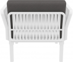 Кресло пластиковое с подушками Siesta Contract Portofino Lounge стеклопластик, полипропилен, полиэстер белый, темно-серый Фото 6