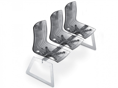 Система с тремя сиденьями PAPATYA X-Treme Bench сталь, поликарбонат Фото 5