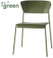 Стул пластиковый Scab Design Lisa Technopolymer Go Green сталь, технополимер оливковый Фото 2
