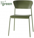 Стул пластиковый Scab Design Lisa Technopolymer Go Green сталь, технополимер оливковый Фото 1